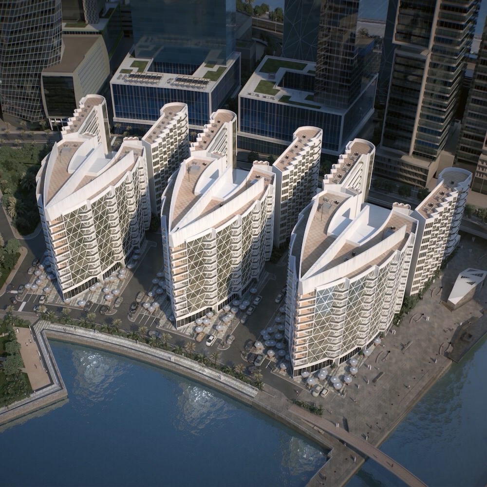 Waterbay residential towers in Bahrain Bay by Arab Architects